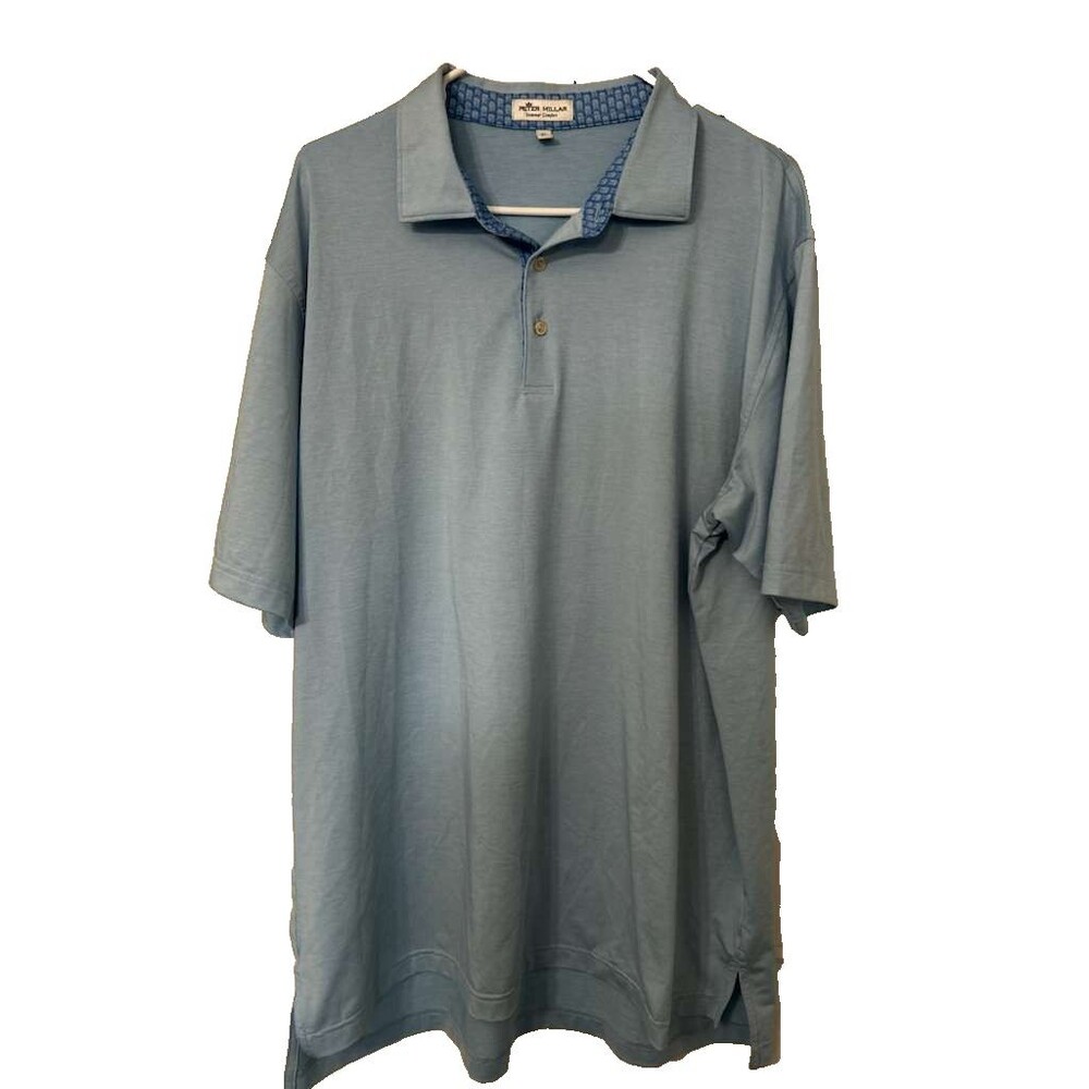 Peter Millar Summer Comfort Tequila XL Men's Blue Polo Shirt